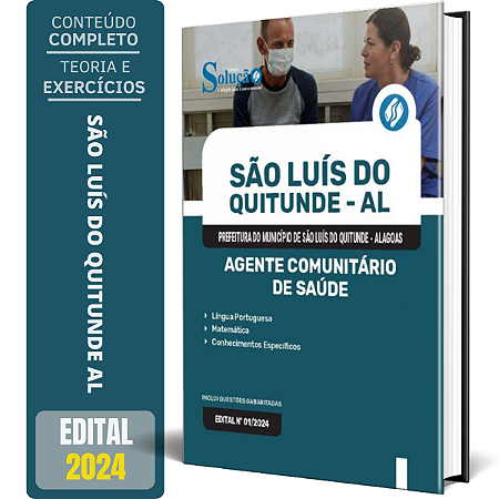 Apostila Prefeitura de São Luís do Quitunde AL 2024 - Agente Comunitário de Saúde