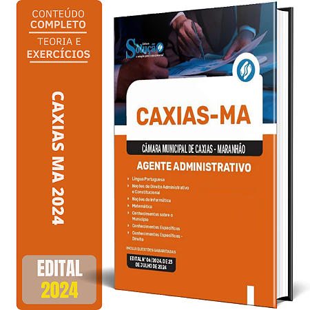 Apostila Câmara de Caxias MA 2024 - Agente Administrativo