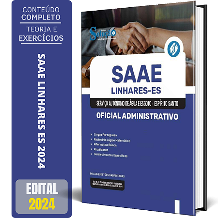 Apostila SAAE Linhares ES 2024 - Oficial Administrativo