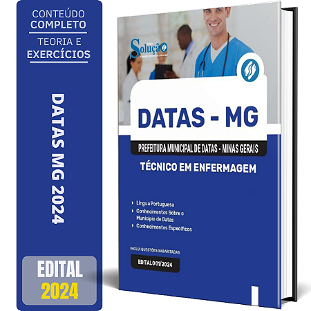 Apostila Prefeitura de Datas MG 2024 - Técnico em Enfermagem