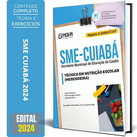 Apostila SME Cuiabá 2024 - Técnico em Nutrição Escolar (Merendeira)