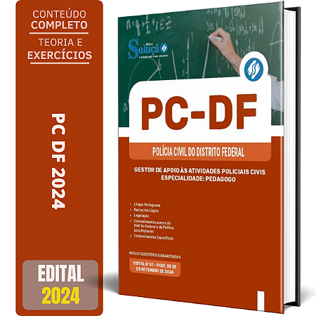 Apostila PCDF 2024 - Gestor de Apoio às Atividades Policiais Civis - Especialidade: Pedagogo