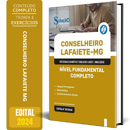 Apostila Prefeitura de Conselheiro Lafaiete MG 2024 - Nível Fundamental Completo