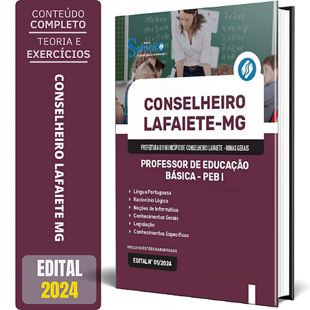 Apostila Prefeitura de Conselheiro Lafaiete - MG 2024 - Professor de Educação Básica - PEB I