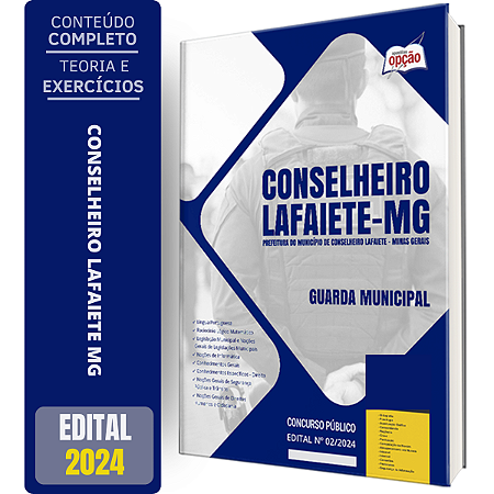 Apostila Prefeitura de Conselheiro Lafaiete MG 2024 - Guarda Municipal