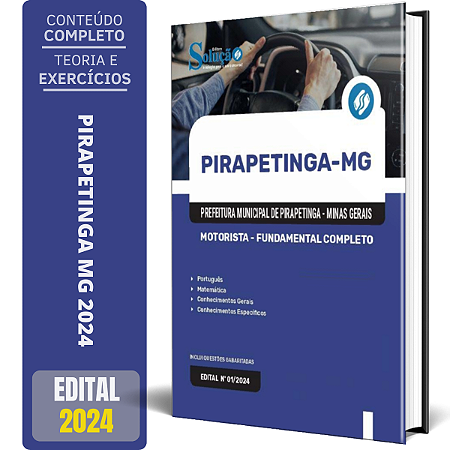 Apostila Prefeitura de Pirapetinga MG 2024 - Motorista - Fundamental Completo