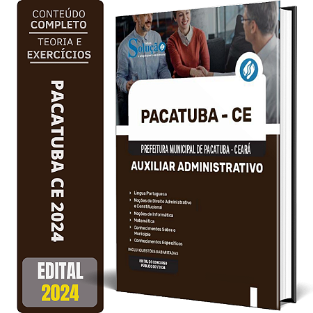 Apostila Prefeitura de Pacatuba CE 2024 - Auxiliar Administrativo