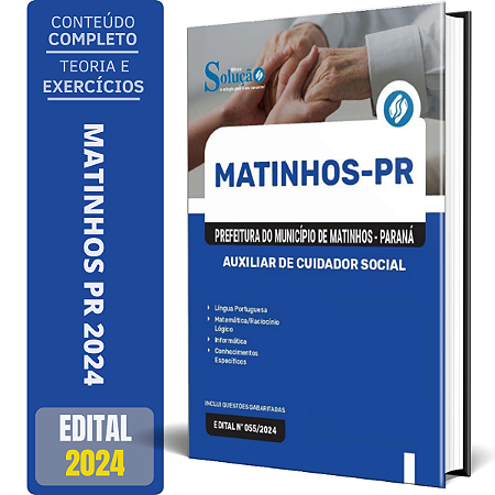 Apostila Prefeitura de Matinhos PR 2024 - Auxiliar de Cuidador Social
