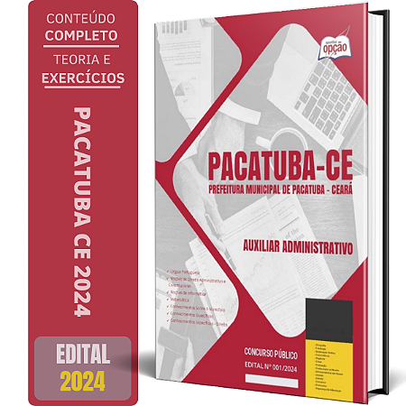 Apostila Prefeitura de Pacatuba CE 2024 - Auxiliar Administrativo