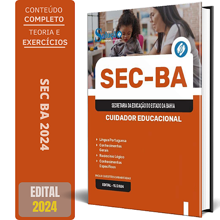 Apostila Concurso SEC BA 2024 - Cuidador Educacional