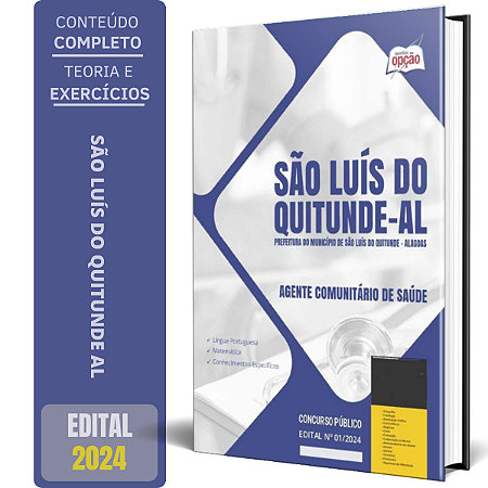 Apostila Prefeitura de São Luís do Quitunde AL 2024 - Agente Comunitário de Saúde
