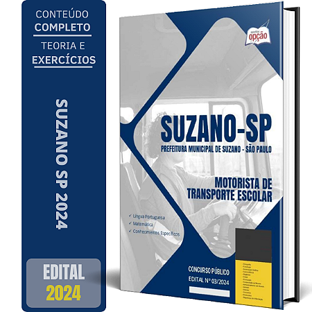 Apostila Prefeitura de Suzano SP 2024 - Motorista de Transporte Escolar