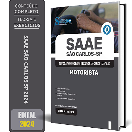 Apostila SAAE São Carlos SP 2024 - Motorista