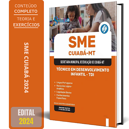 Apostila SME Cuiabá MT 2024 - Técnico em Desenvolvimento Infantil - TDI