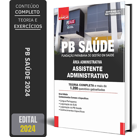 Apostila Concurso Pb Saúde 2024 - Assistente Administrativo