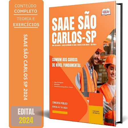 Apostila SAAE São Carlos SP 2024 - Comum aos Cargos de Nível Fundamental