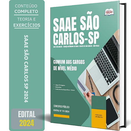 Apostila SAAE São Carlos SP 2024 - Comum aos Cargos de Nível Médio