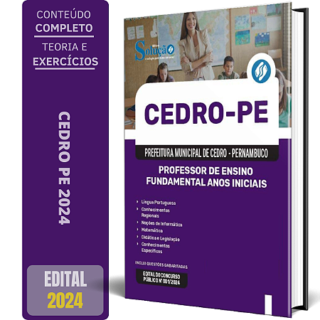 Apostila Prefeitura de Cedro PE 2024 - Professor de Ensino - Fundamental Anos Iniciais