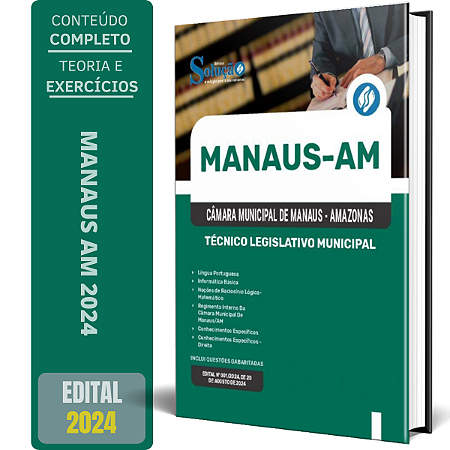 Apostila Câmara de Manaus AM 2024 - Técnico Legislativo Municipal