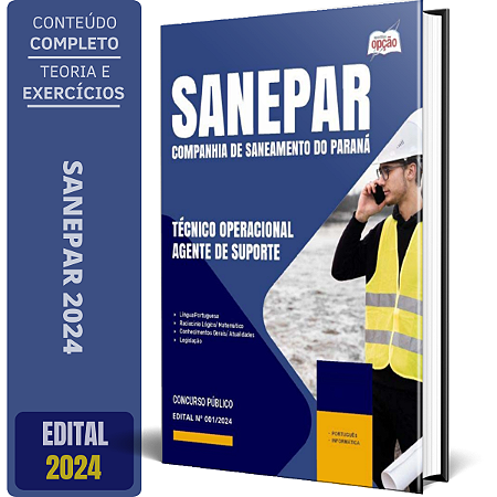 Apostila SANEPAR 2024 - Técnico Operacional - Agente de Suporte