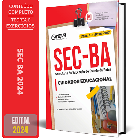 Apostila SEC BA 2024 - Cuidador Educacional