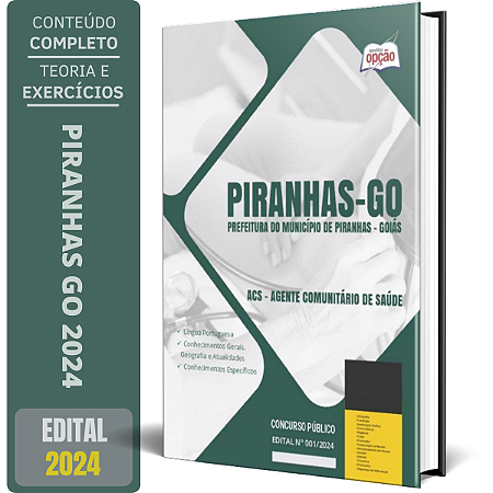 Apostila Prefeitura de Piranhas GO 2024 - ACS - Agente Comunitário de Saúde