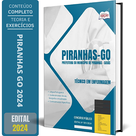 Apostila Prefeitura de Piranhas GO 2024 - Técnico em Enfermagem