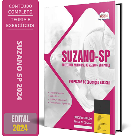 Apostila Prefeitura de Suzano SP 2024 - Professor de Educação Básica I