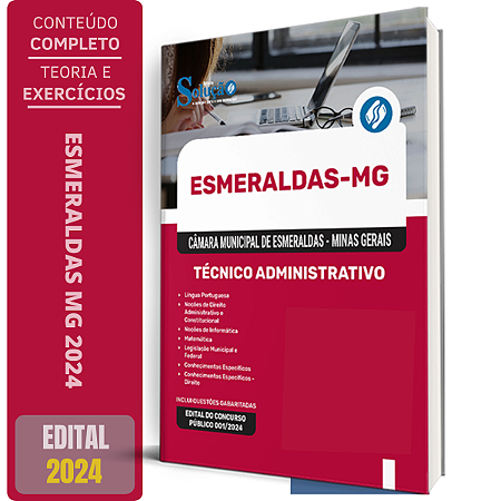 Apostila Câmara de Esmeraldas MG 2024 - Técnico Administrativo