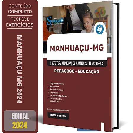 Apostila Prefeitura de Manhuaçu MG 2024 - Pedagogo - Educação
