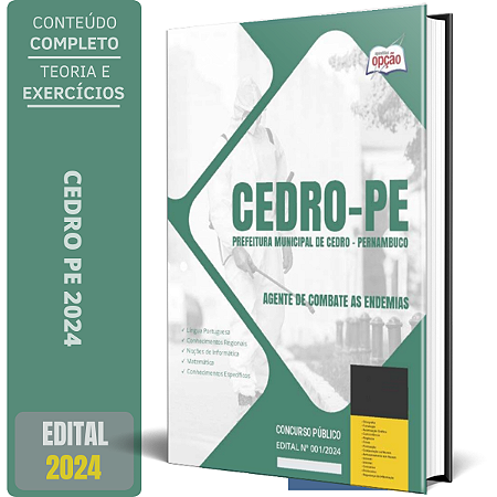 Apostila Prefeitura de Cedro PE 2024 - Agente de Combate as Endemias