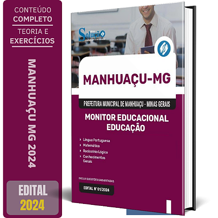 Apostila Prefeitura de Manhuaçu MG 2024 - Monitor Educacional - Educação