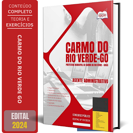 Apostila Prefeitura de Carmo do Rio Verde GO 2024 - Agente Administrativo