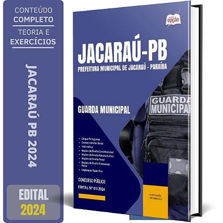 Apostila Prefeitura de Jacaraú PB 2024 - Guarda Municipal