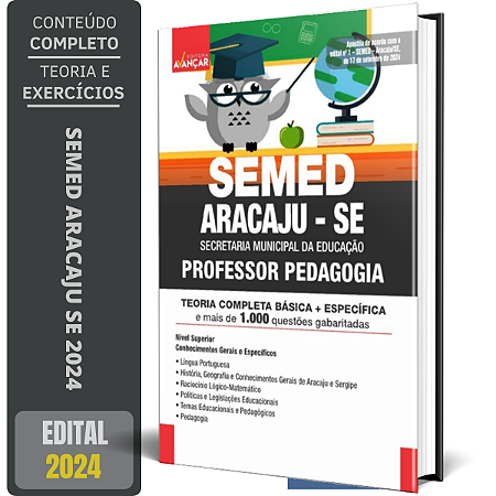 Apostila SEMED ARACAJU 2024 - PROFESSOR PEDAGOGIA