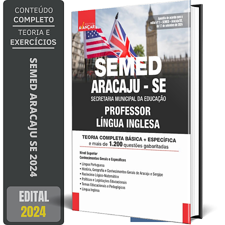 Apostila SEMED ARACAJU 2024 - PROFESSOR LÍNGUA INGLESA