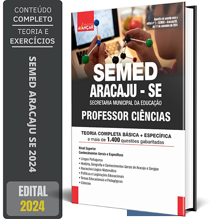 Apostila Concurso SEMED ARACAJU 2024 - PROFESSOR CIÊNCIAS