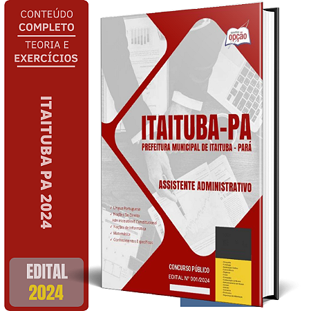 Apostila Prefeitura de Itaituba PA 2024 - Assistente Administrativo