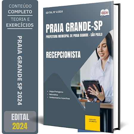 Apostila Prefeitura de Praia Grande SP 2024 - Recepcionista