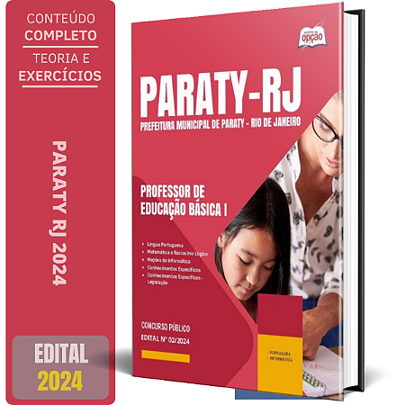 Apostila Prefeitura de Paraty RJ 2024 - Professor de Educação Básica I
