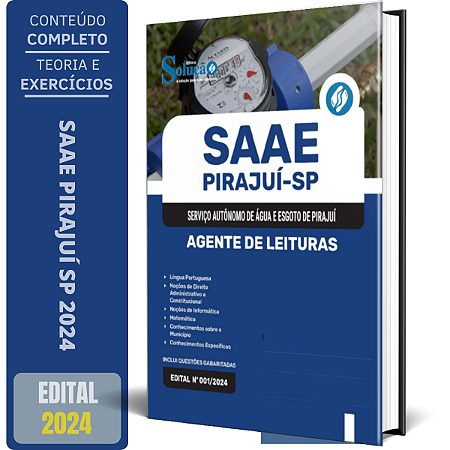 Apostila SAAE Pirajuí SP 2024 - Agente de Leituras