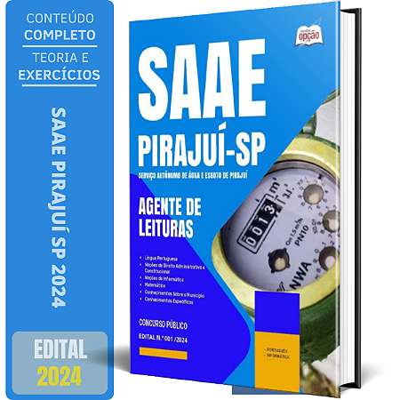 Apostila SAAE Pirajuí SP 2024 - Agente de Leituras