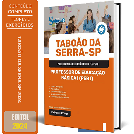 Apostila Prefeitura de Taboão da Serra SP 2024 - Professor de Educação Básica I (PEB I)
