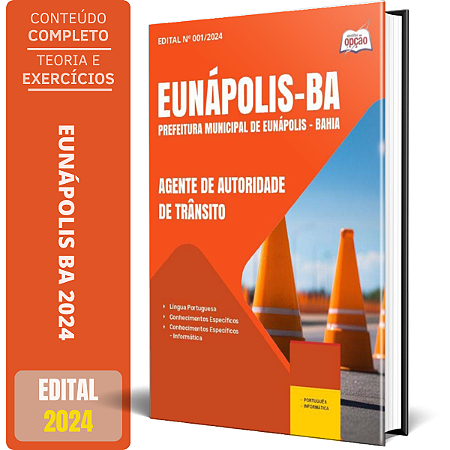 Apostila Prefeitura de Eunápolis BA 2024 - Agente de Autoridade de Trânsito