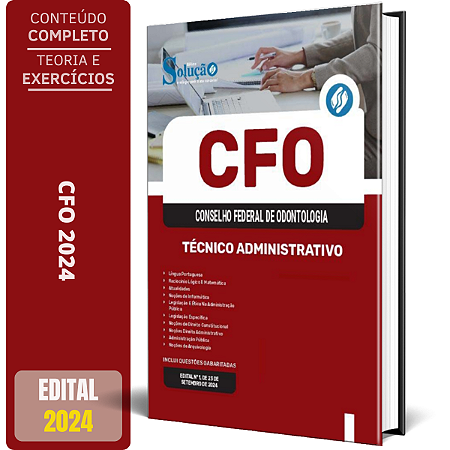 Apostila CFO 2024 - Técnico Administrativo