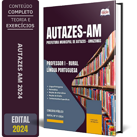 Apostila Prefeitura de Autazes AM 2024 - Professor I - Rural - Língua Portuguesa