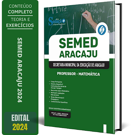 Apostila SEMED Aracaju 2024 - Professor - Matemática