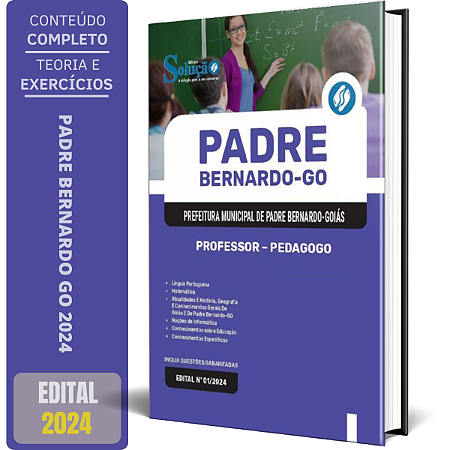 Apostila Prefeitura de Padre Bernardo GO 2024 - Professor - Pedagogo