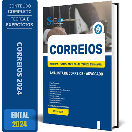 Apostila Concurso CORREIOS 2024 - Analista de Correios - Advogado