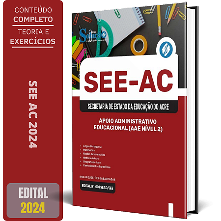 Apostila SEE AC 2024 - Apoio Administrativo Educacional (AAE Nível 2)